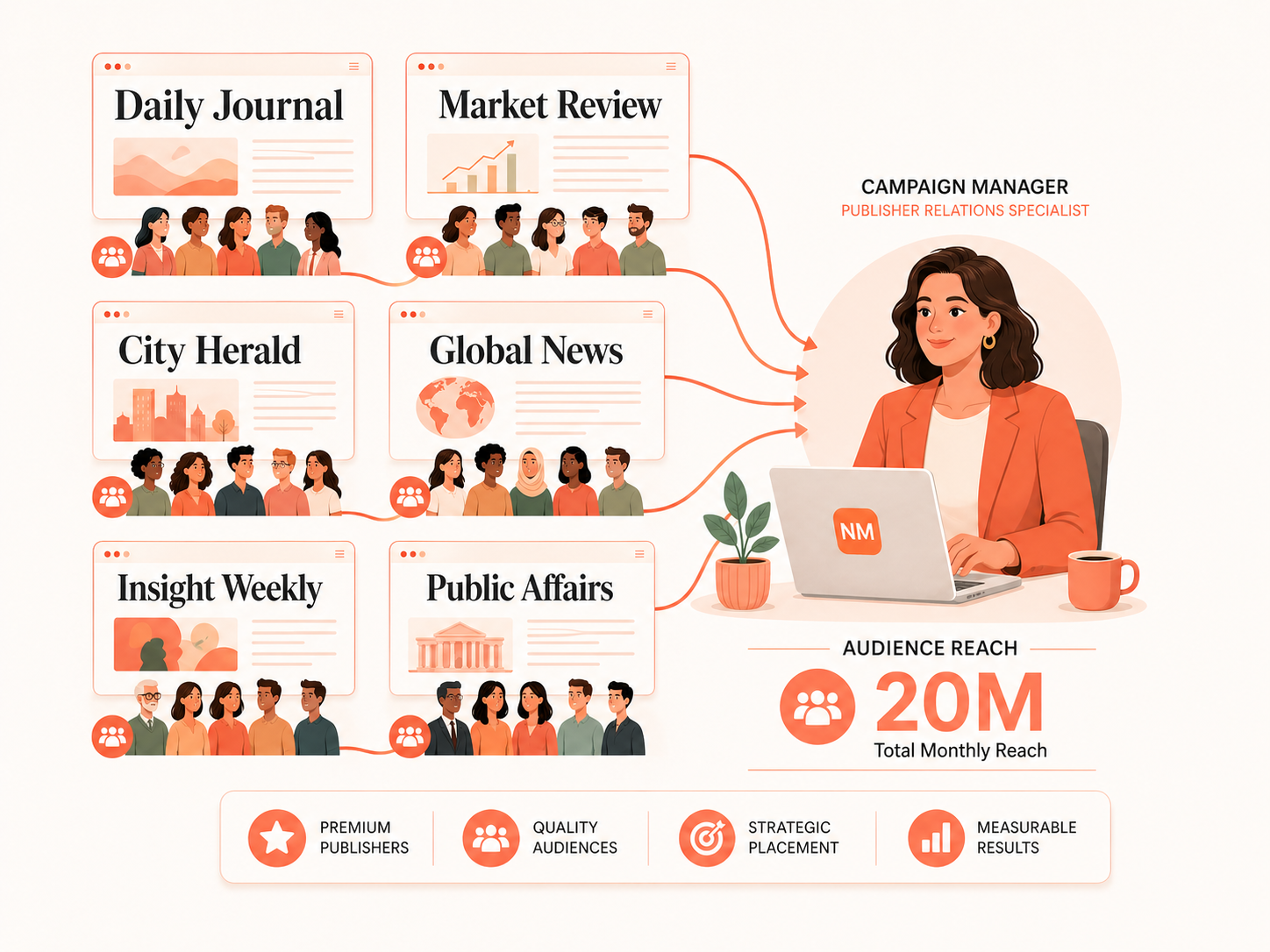 Campaign flow Publisher network flow